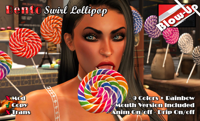Second Life Marketplace Blow Up Bento Swirl Lollipop